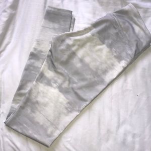 White and gray leggings